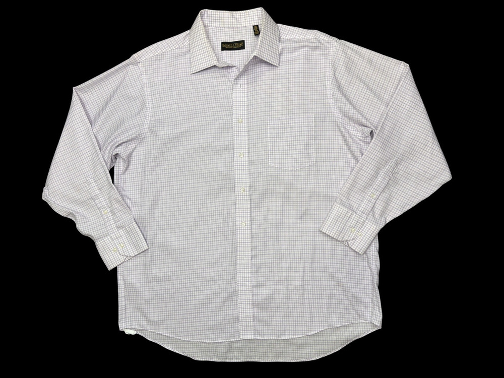 DONALD J. TRUMP Signature Collection Button Down Shirt Plaid 17.5 34/35